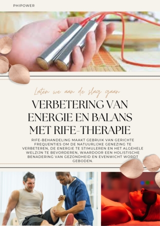 Verbetering van energie en balans met Rife-therapie