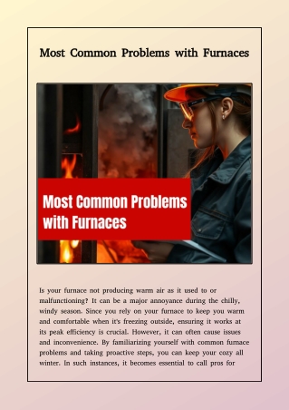 Most Common Problems with Furnaces