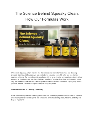 the science behind squeaky clean how our formulas