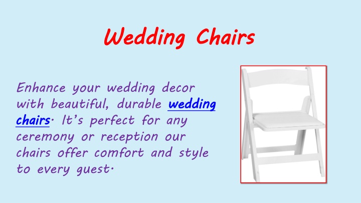 wedding chairs