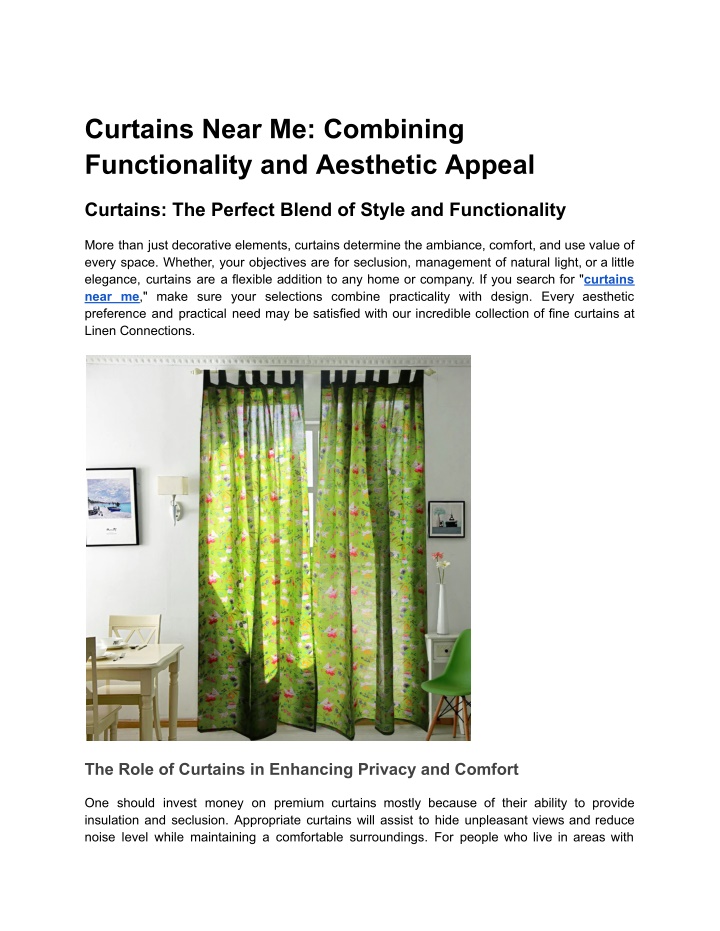 curtains near me combining functionality