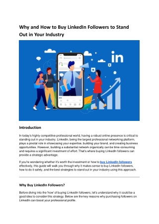 why and how to buy linkedin followers to stand