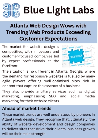 Atlanta Web Design Wow with Trending Web Products Exceeding Customer Expectation