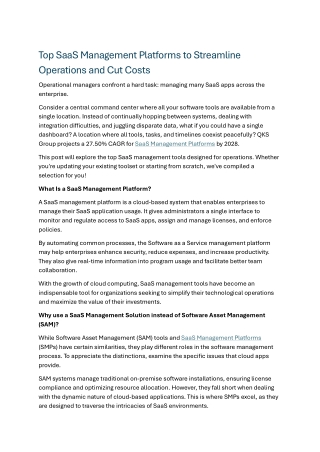 top saas management platforms to streamline