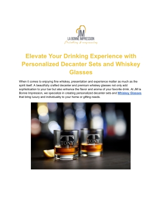 elevate your drinking experience with