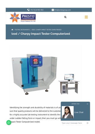 Izod / Charpy Impact Tester Computerized