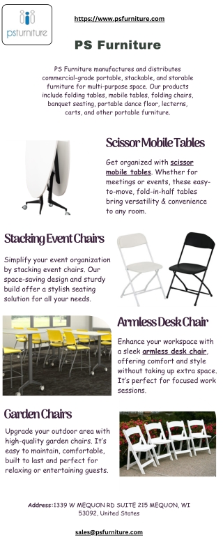 Scissor Mobile Tables