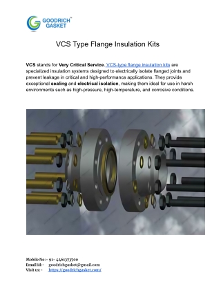 VCS Type Flange Insulation Kits