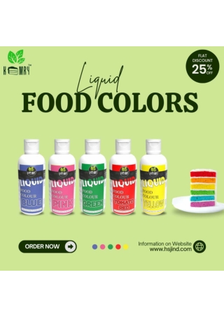 Kemrys’ Liquid Food Colour Gives your Confections an Attractive look