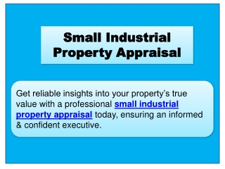 small industrial property appraisal