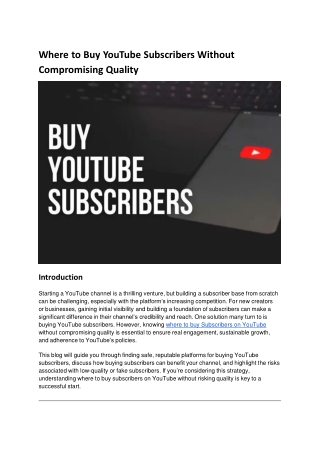 where to buy youtube subscribers without