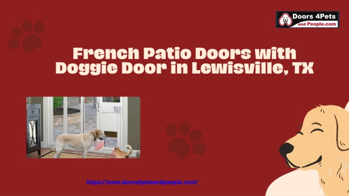 french patio doors with doggie door in lewisville