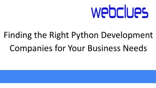 finding the right python development companies
