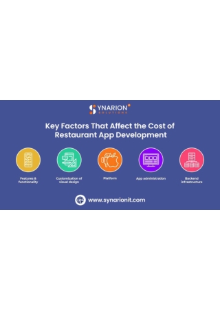 Key Factors That Affect the Cost of Restaurant App Development