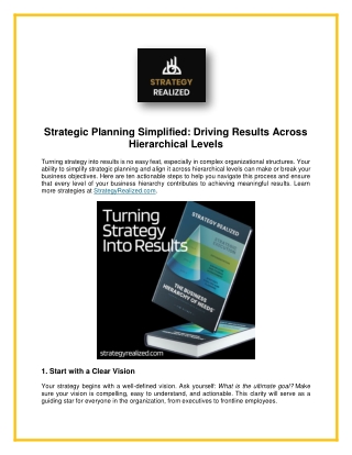 strategic planning simplified driving results