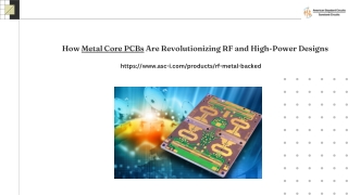 Metal Core PCBs: A Game-Changer for High-Power and RF Applications