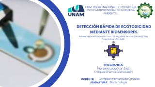 Detección rápida de ecotoxicidad mediante biosensores - grupo 14