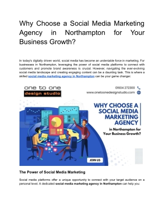 Why Choose a Social Media Marketing Agency in Northampton for Your Business Grow