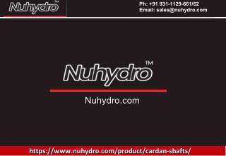 High Performance Cardan Shafts Manufacturers- Nuhydro