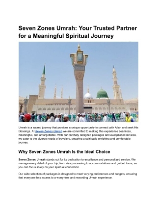 Seven Zones Umrah_ Your Trusted Partner for a Meaningful Spiritual Journey