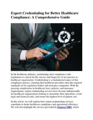 expert credentialing for better healthcare