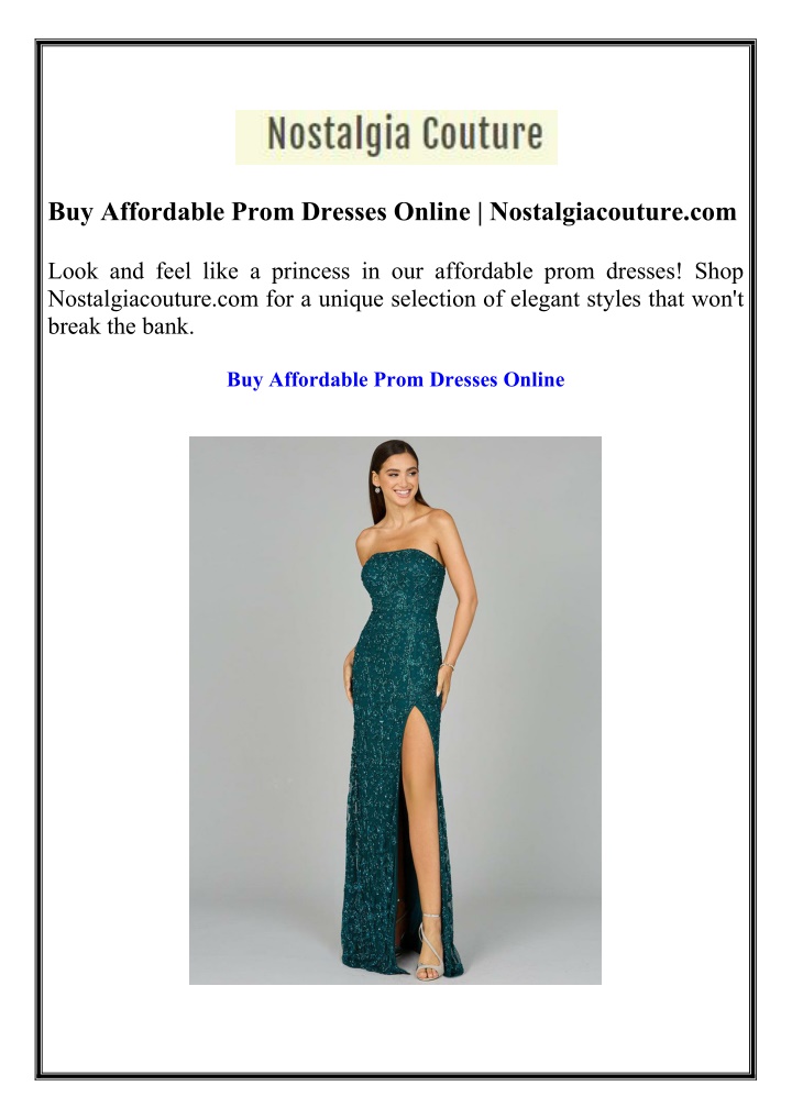 buy affordable prom dresses online