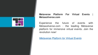 metaverse platform for virtual events