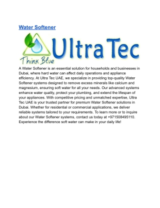 Water Softener