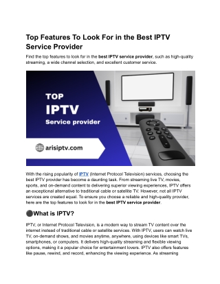 top features to look for in the best iptv service