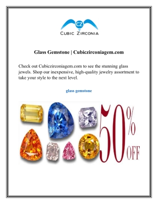 glass gemstone cubiczirconiagem com