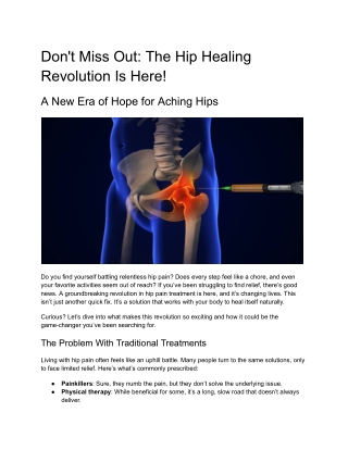 Don't Miss Out_ The Hip Healing Revolution Is Here