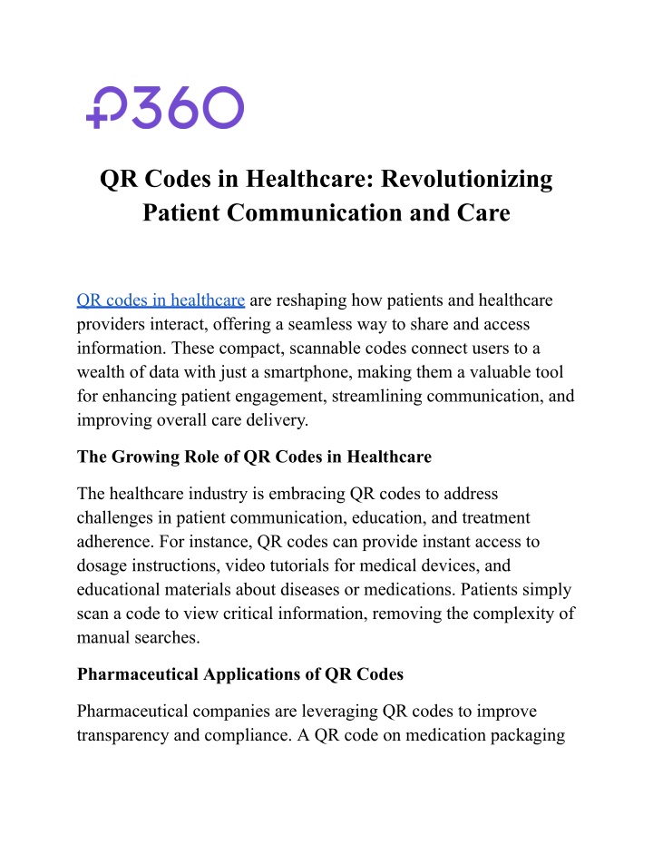 qr codes in healthcare revolutionizing patient