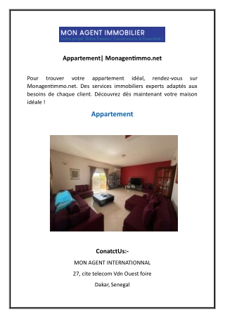 Appartement Monagentimmo.net
