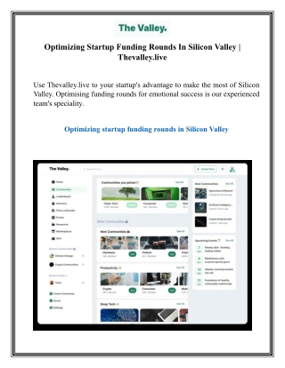 Optimizing Startup Funding Rounds In Silicon Valley  Thevalley.live
