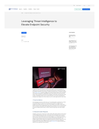 Leveraging Threat Intelligence to Elevate Endpoint Security