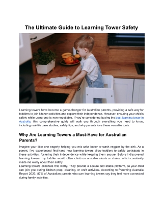 the ultimate guide to learning tower safety