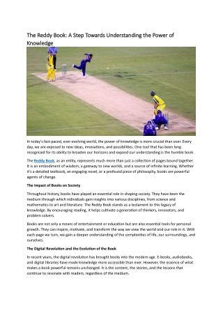 the reddy book a step towards understanding