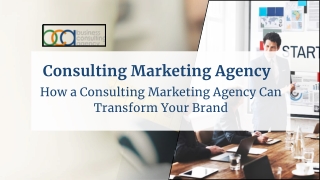 How a Consulting Marketing Agency Can Transform Your Brand