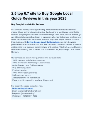 2 5 top 6 7 site to buy google local guide