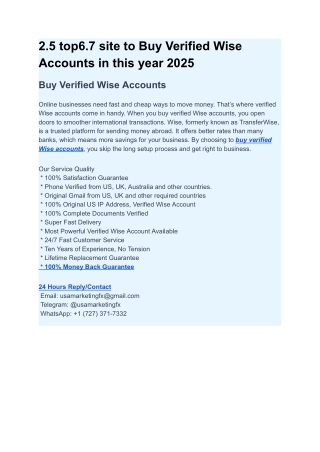 2 5 top6 7 site to buy verified wise accounts