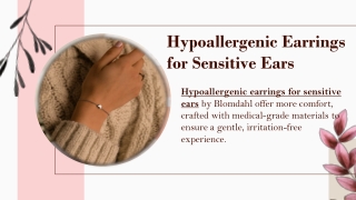 Hypoallergenic Earrings for Sensitive Ears