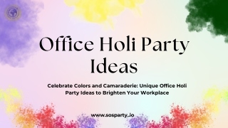 office holi party ideas