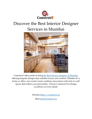 Discover the Best Interior Designer Services in Mumbai