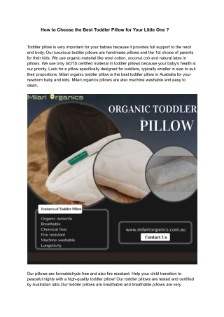how to choose the best toddler pillow for your
