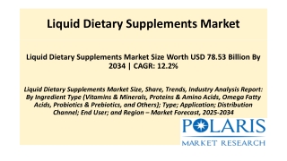 Liquid Dietary Supplements Market