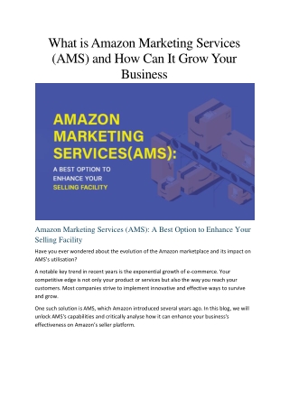 What is Amazon Marketing Services (AMS) and How Can It Grow Your Business