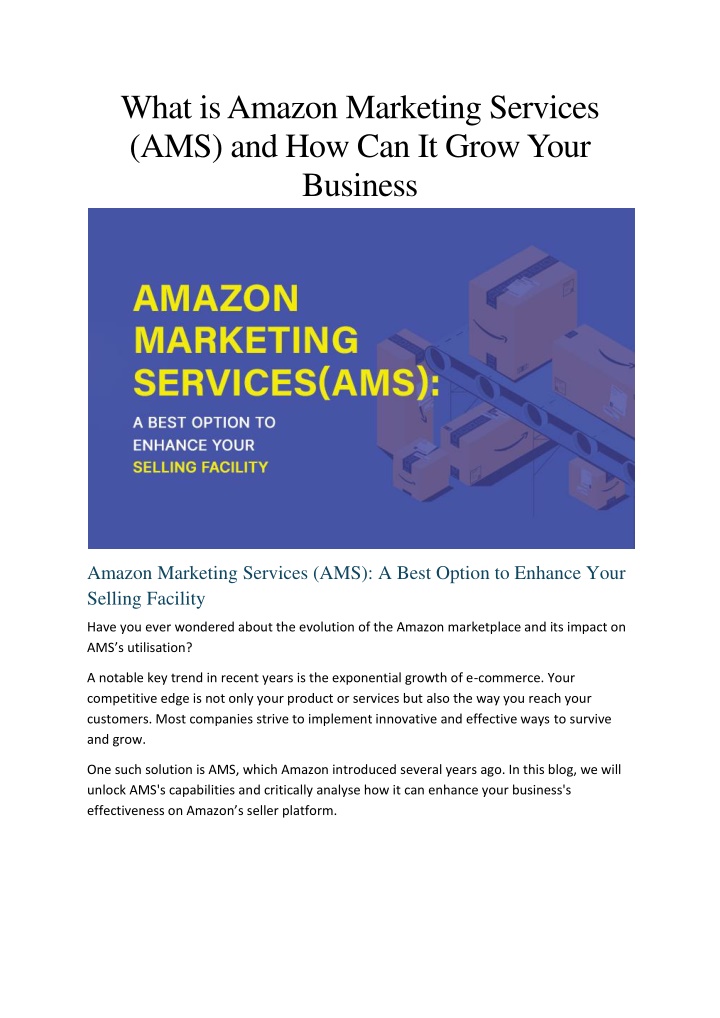 what is amazon marketing services