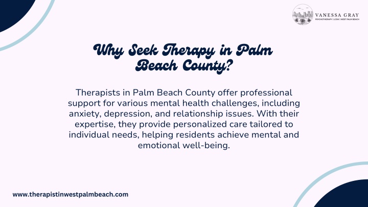 why seek therapy in palm beach county