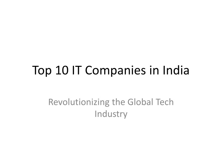 top 10 it companies in india