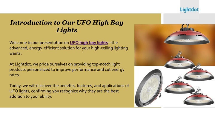 introduction to our ufo high bay lights